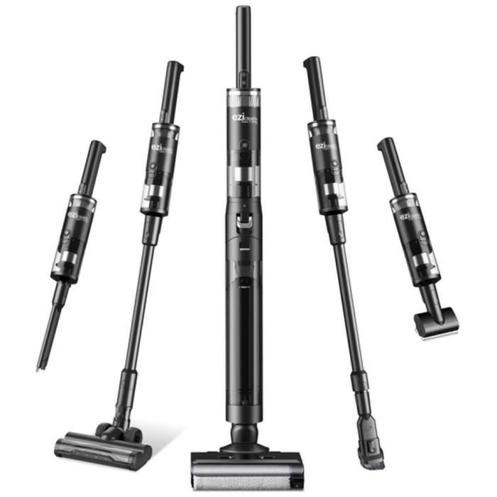 Upright Vacuum Cleaner Cordless Washer - EZICLEAN Cycllowash P12 Wet and Dry Combo - 200 W - 25 min - 13.5 kPa - Black