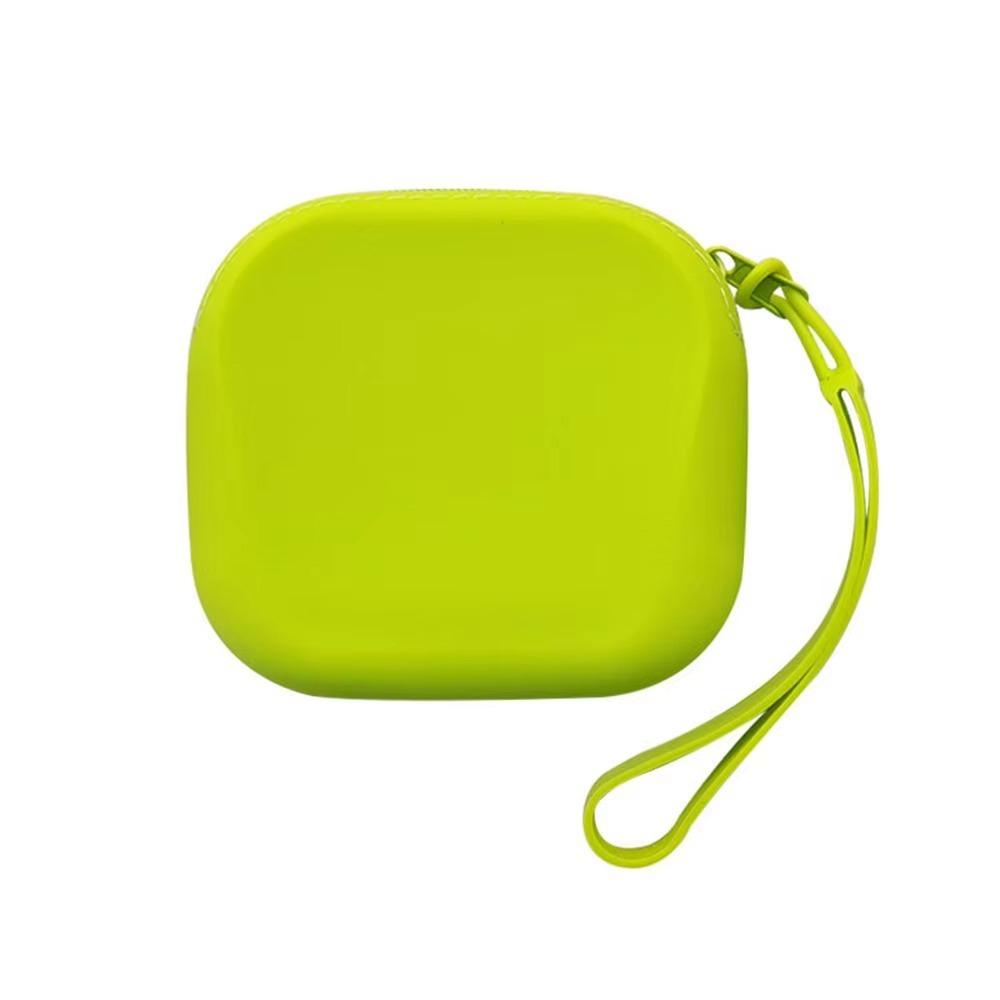 

New Silicone Cosmetic Bag With Wrist Strap Dustproof Toiletry Bag Zipper Waterproof Coin Purse Outdoor зелёный