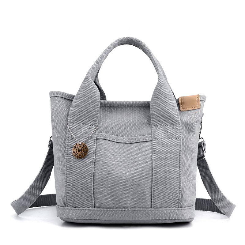 Canvas Small Square Bag, New Women's Handbag, Large Capacity, Fashionable and Simple Shoulder Bag, Anti-splashing Messenger Bag.