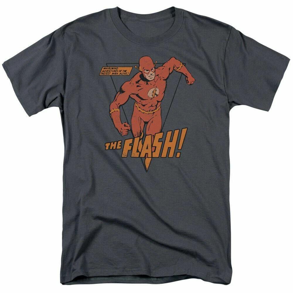 The Flash Whirlwind Comic Book Unisex Charcoal Unisex T-Shirt M