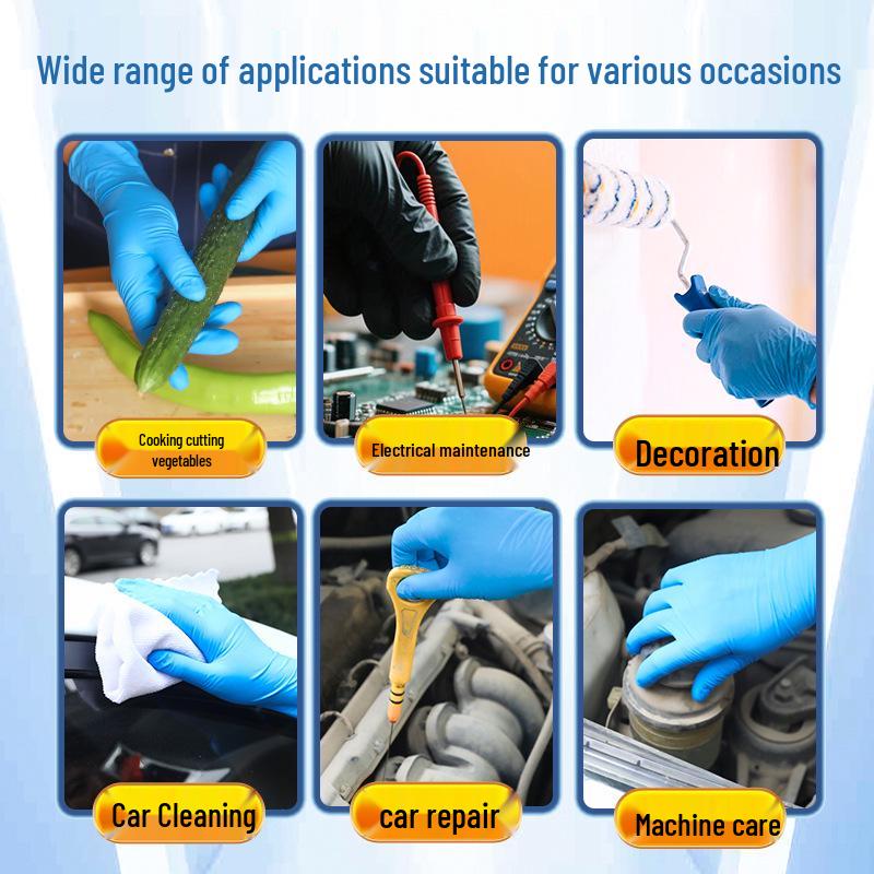 Food Grade Nitrile Gloves for Kitchen, Salon, and Dental Use