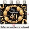 Golden 40th Birthday Banner, Photo Background Wall Decor for Party