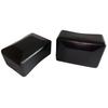 External end cap for profile, cap, roof, 80x40, 10 PCS, BLACK