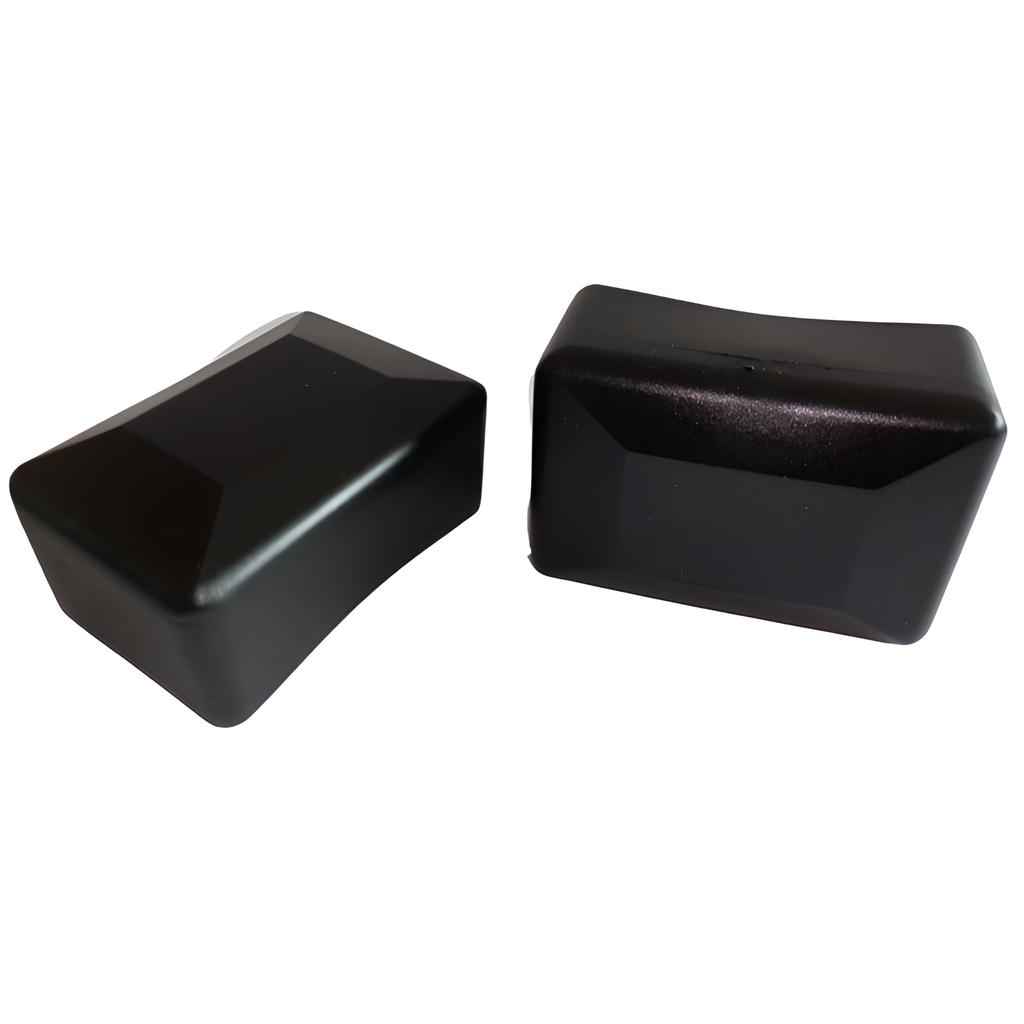 External end cap for profile, cap, roof, 80x40, 10 PCS, BLACK