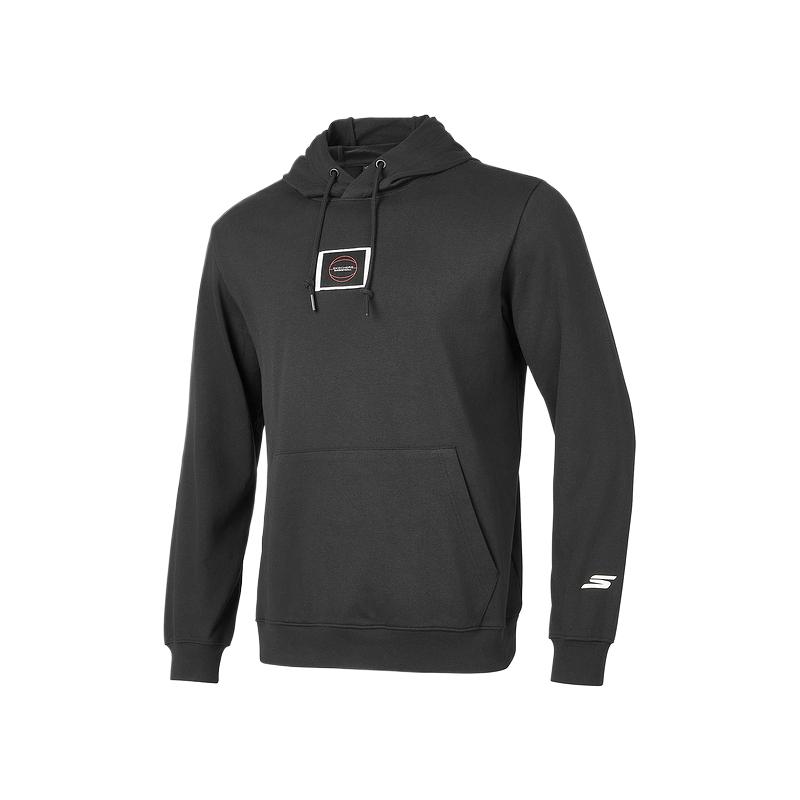 Skechers Basketball Series Casual Comfortable Versatile Fashion Hoodie Men hoodies Carbon-Black P424M102-0018 M