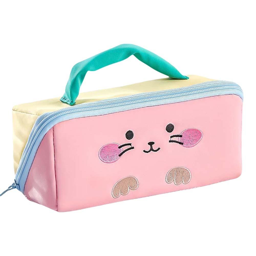 Large Capacity Korean Pencil Bag Duck Rabbit Dinosaur Makeup Bag  Office Supplies