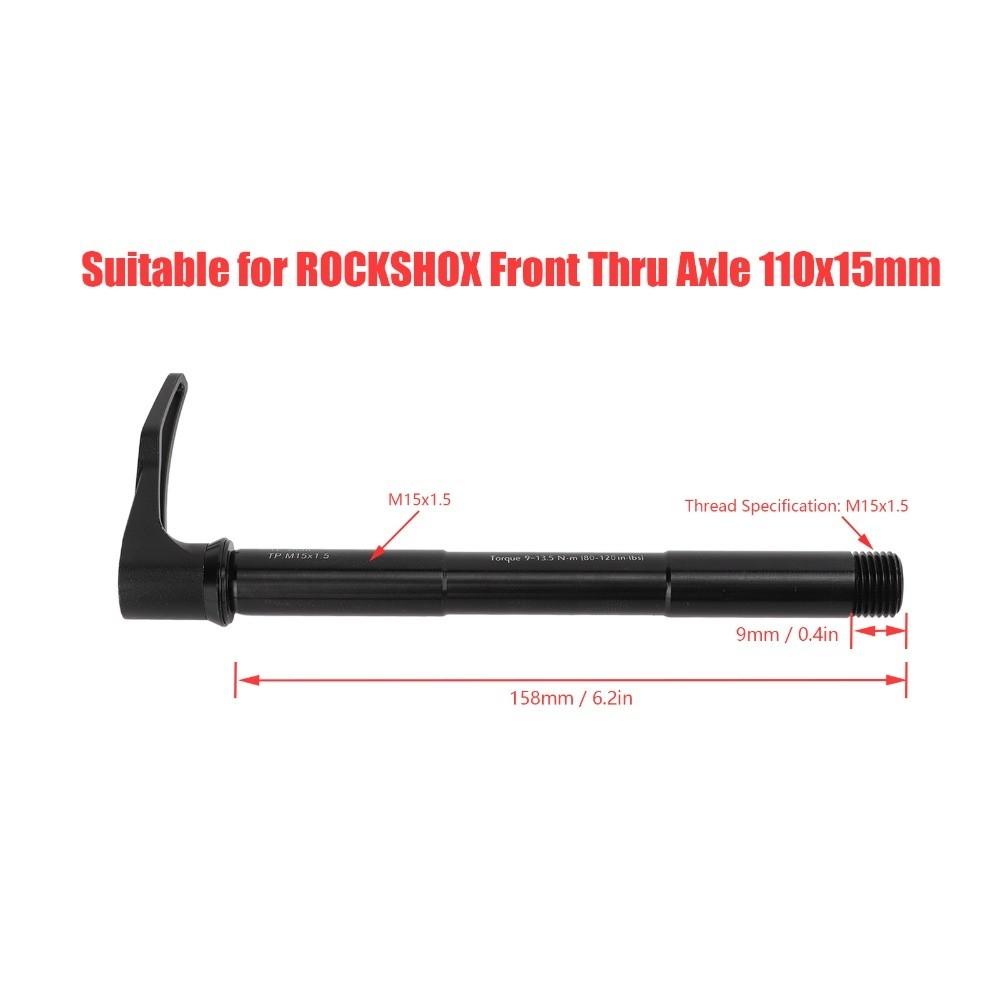 Aluminum Alloy Thru Axle Quick Release Lightweight 15mm X 100mm / 15mm X 110mm Hub Thru Axle for ROCKSHOX