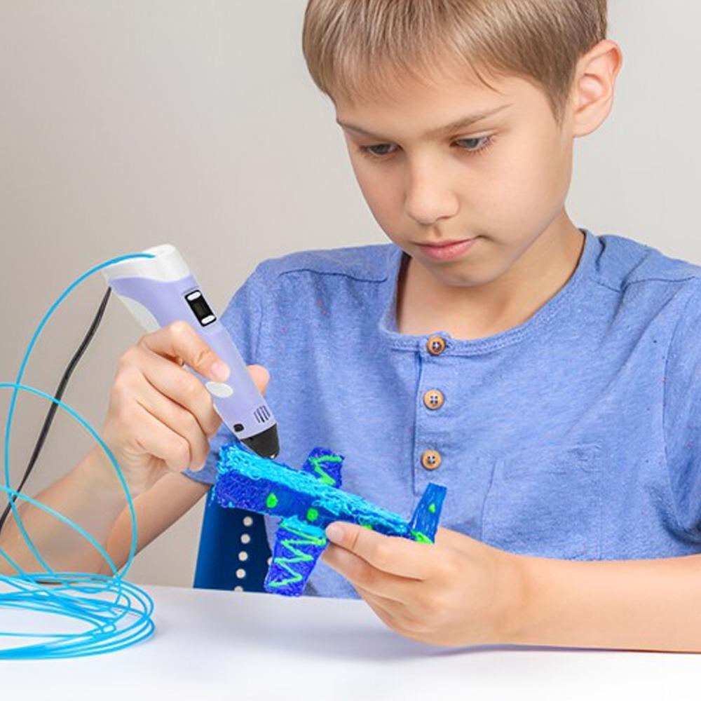 5M PLA Filament X 20 Colors 3D Printing Pen Set Doodle Printer Drawing Gift For Kids - Blue