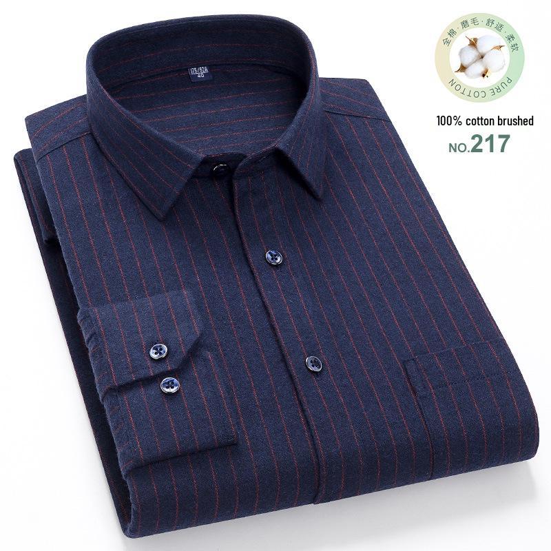 Men's Trendy Plaid Slim Fit Long Sleeve Shirt - Comfortable & Casual.