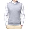 Top da uomo autunno inverno top gilet senza maniche girocollo lavorato a maglia elastico tinta unita pullover caldo casual stile semplice maglione da uomo