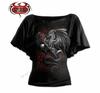 Maglietta Unisex a Girocollo con Stampa Diretta Drago Rosa Barca in Viscosa per Donna/ Ragazza/ Top/ Drago/ Rosa