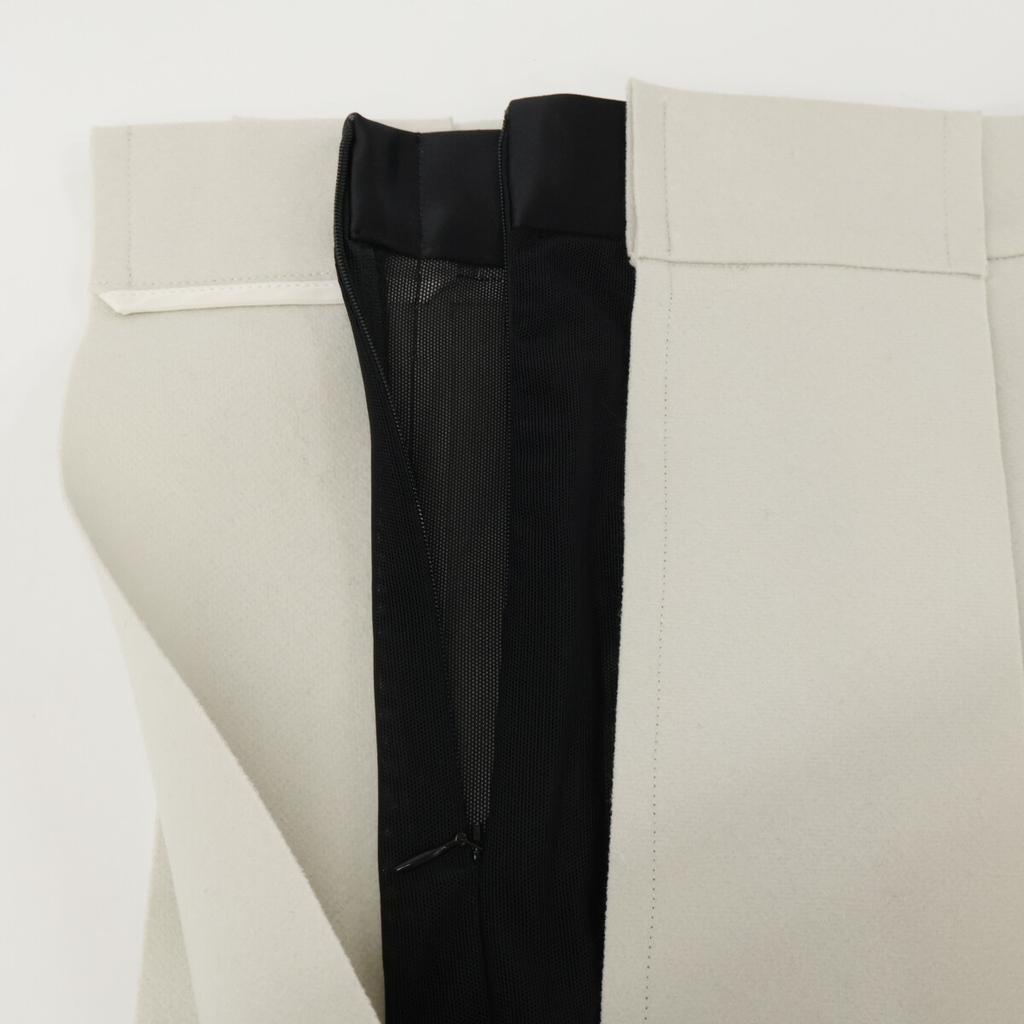 sacai Gray 23-06952 23Stainless Steel Wool Melton Skirt skirt 2 grayUsed