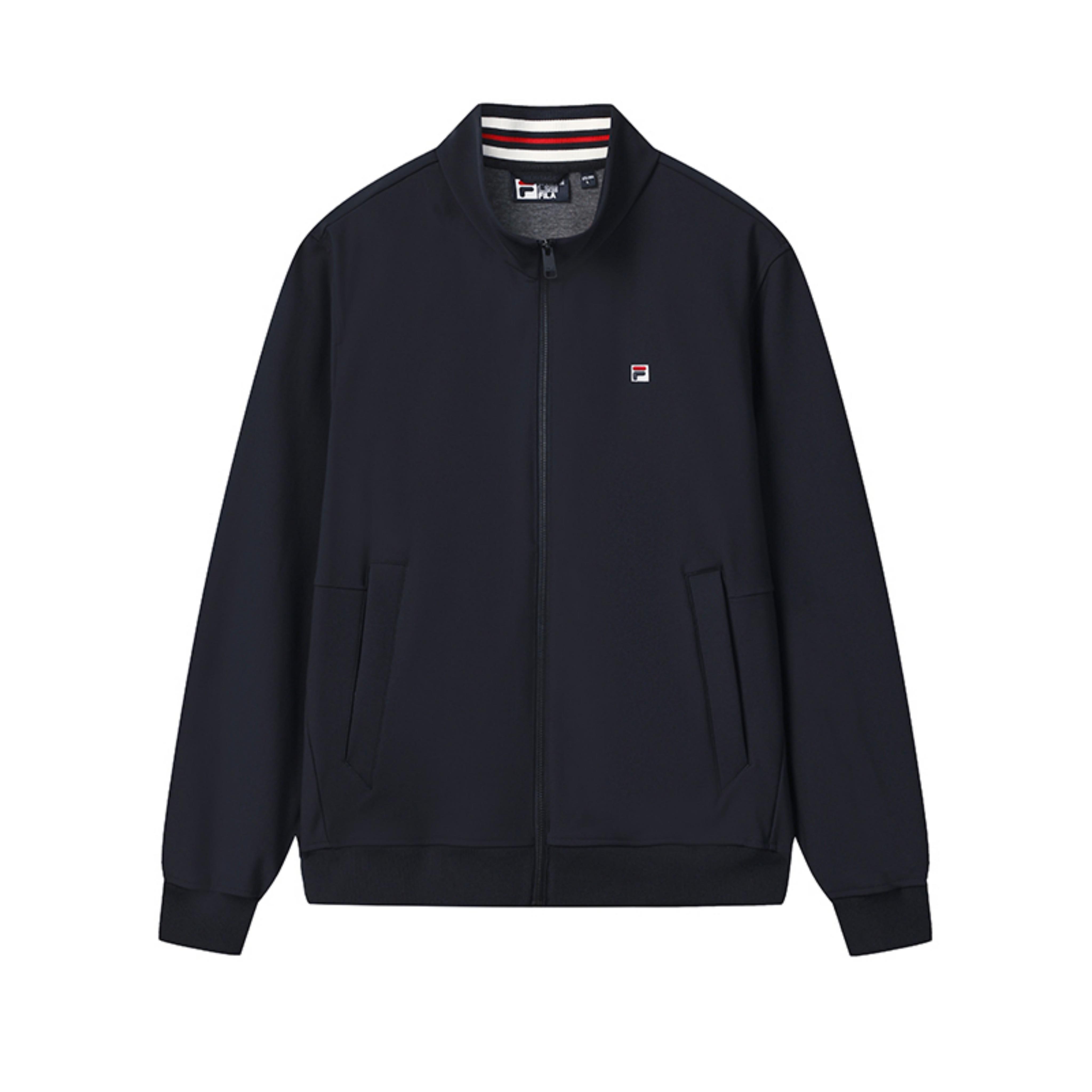 

FILA Heritage Classic Simple Fashion Comfortable Versatile Knitted Jacket Men jackets Legendary-Blue F11M548501FNV M