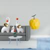 Family And Geometric Porcelain Fruit Sculptures Unique Animal Statues for Home Office Desk