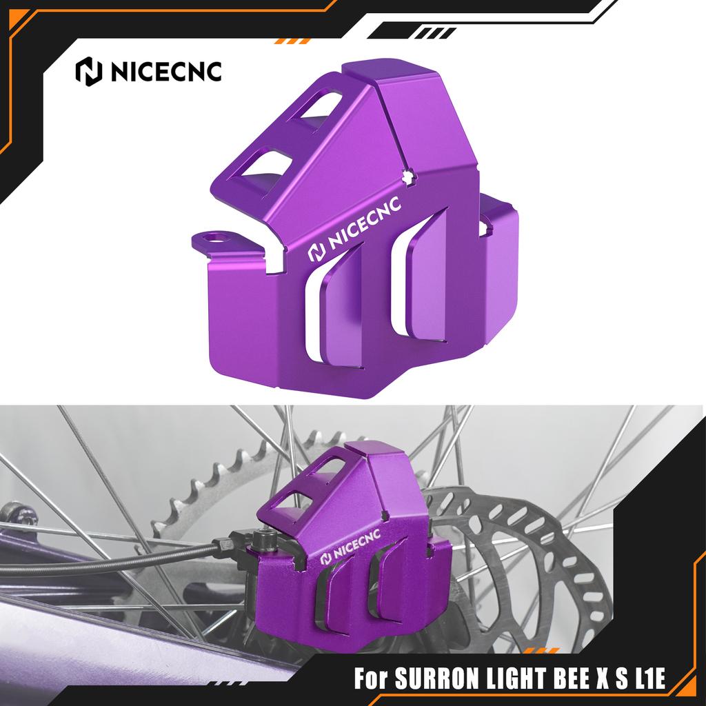 NICECNC For Surron Light Bee X S L1E For Segway X160 X260 Motocross Rear Brake Caliper Guard Aluminum Electric Dirt Bike