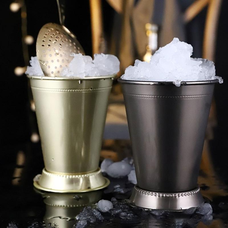 Stainless Steel Moscow Mules Cup Cocktails Cup Tumblers Classic Mints Julep Cups Reusable Metal Glasses for Drinking