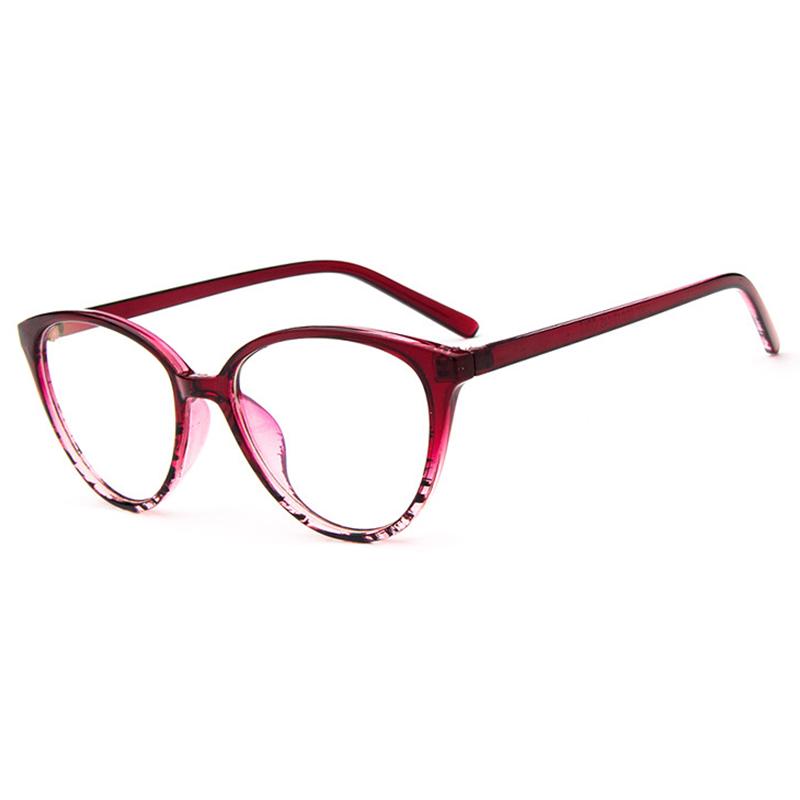 Retra Cat Eye Frame Clear Lens Glasses Ultra Light Myopia Nerd Spectacles Degree 0 to -6 0 Stylish Vision Correction