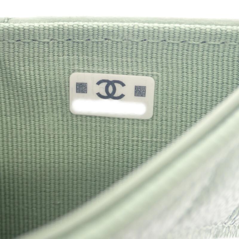 Chanel AP0230 Tri-fold Wallet Green Women