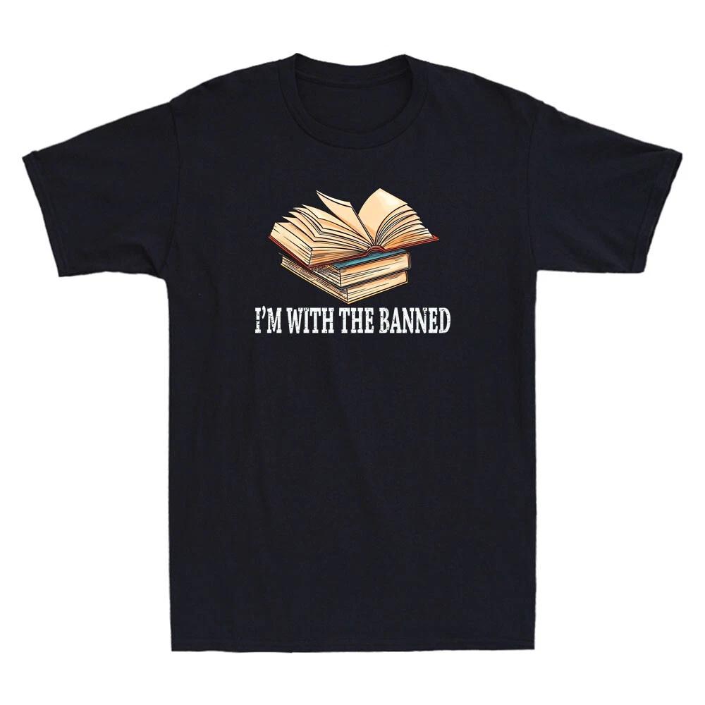 I m with The Banned Books I Read Banned Books Lovers Library Retro Men s T-Shirt XXXL