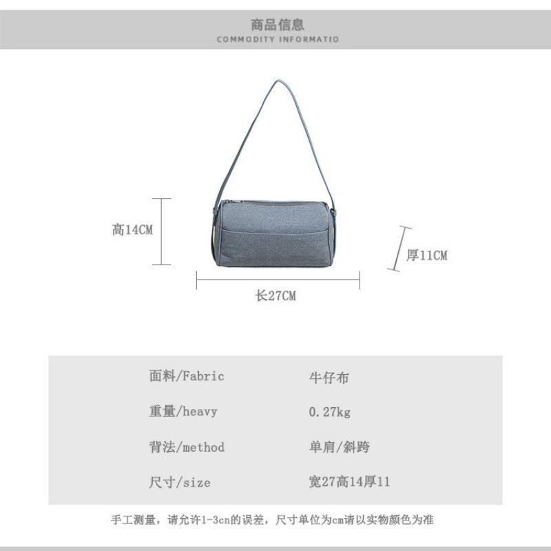 Tragbare Denim-Kissen-Tasche neue High-End-Unterarmtasche lässige Mode Schulter-Umhängetasche