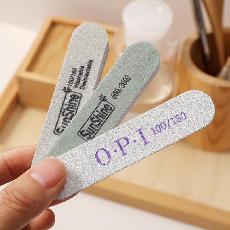 5Pcs Mini Nail File Buffers Sponge 100/180 Grit Double Sided Sanding Block Gel Polishing Foam Manicure Nail Art Files