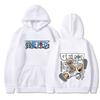 Men's Winter Warm Casual Fashion Hoodie Cartoon Anime Character Luffy Peripheral Printed Comfortable Hoodie