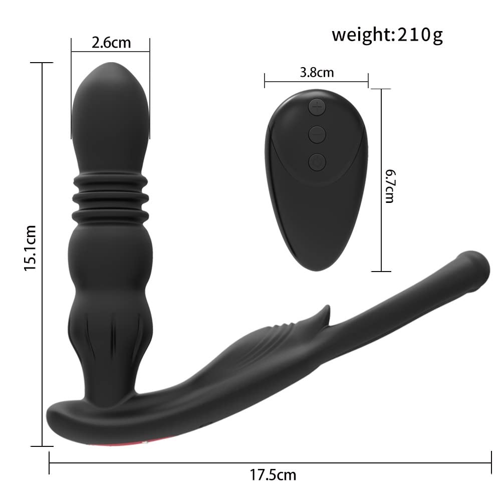 Rechargeable Retractable Silicone Rear Anal Plug Massage Vibrator Personal Body Massager Rechargeable Travel Massager Full Body Relaxation Muscle