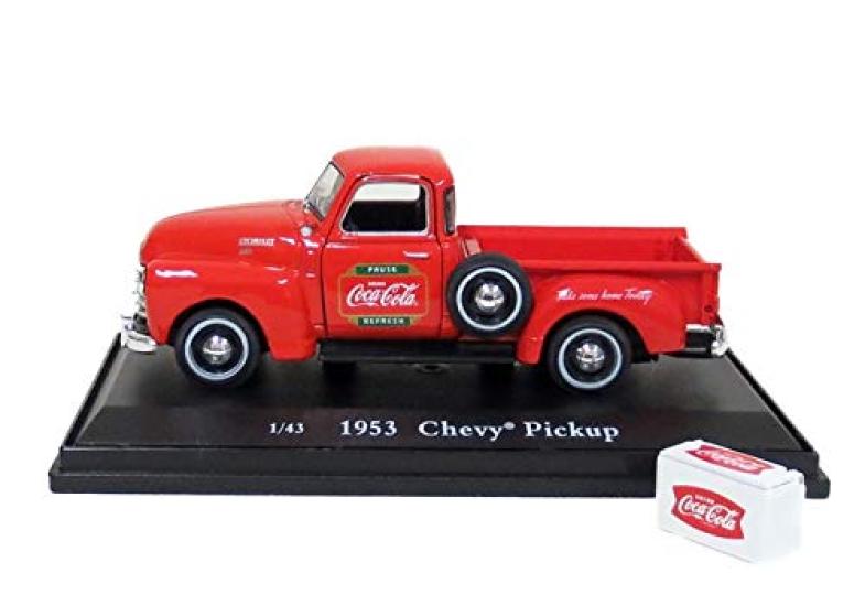 1953 Chevy Pickup with Metal Cooler Diecast Model Scale Coca-Cola Car, 1/43