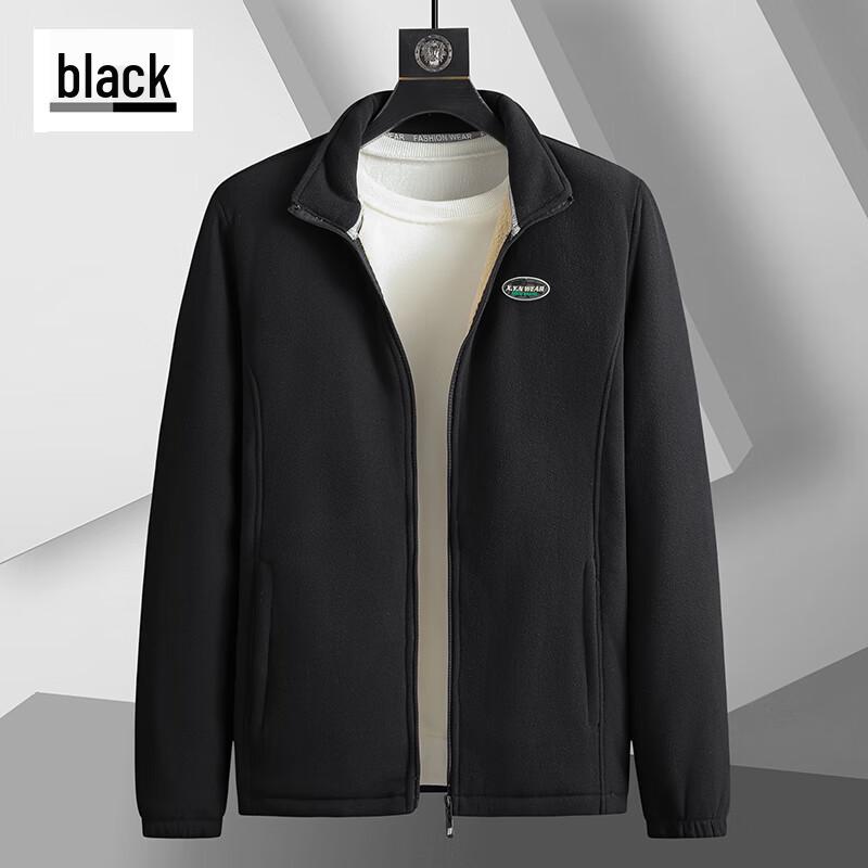 Dibenze Men's Plus Size Fleece Lined Jacket