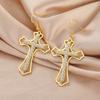 Cazador Clear Zircon Cross Earrings for Women Stainless Steel Christian Earrings Jesus Jewelry Valentine Gift 2026 Wholesale New