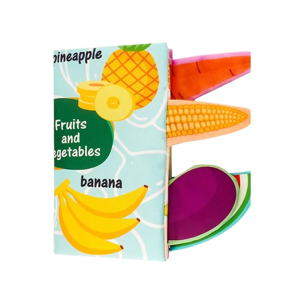 New Visual Colorful Tail Cloth Book Baby Indestructible Cloth Book Chewable 3D Book Toy