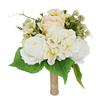 Artificial Flowers Bouquet Mixed Faux Roses Hydrangea Flower with Stems for Wedding Party Centerpiece Floral Arrangement Table Vase Decor