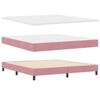 Box Spring Bed with Mattress and Headboard Pink 180 x 200 cm Velvet