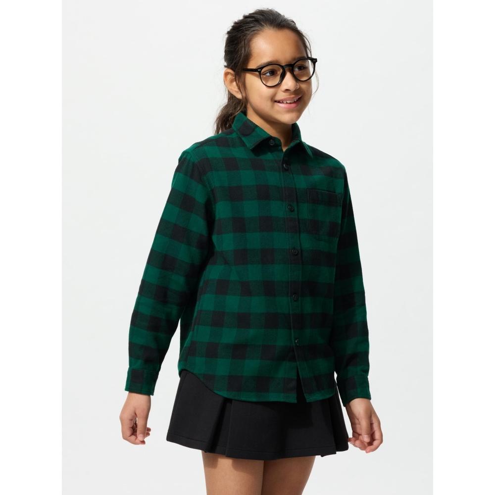 Uniqlo Kids Flannel Check Shirt  Long Sleeve  B