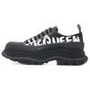 Alexander Mcqueen Chaussures à Lacets 'Black White' avec Semelle Graffiti Slick 711108WIAT61070