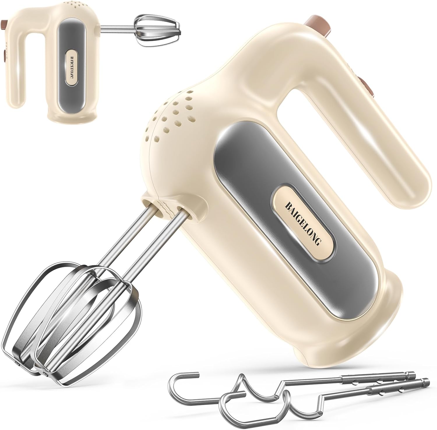Electric, 5-Speed Small Handheld Mixer, 2* Food Blender, Kitchen Blender for Baking, United States