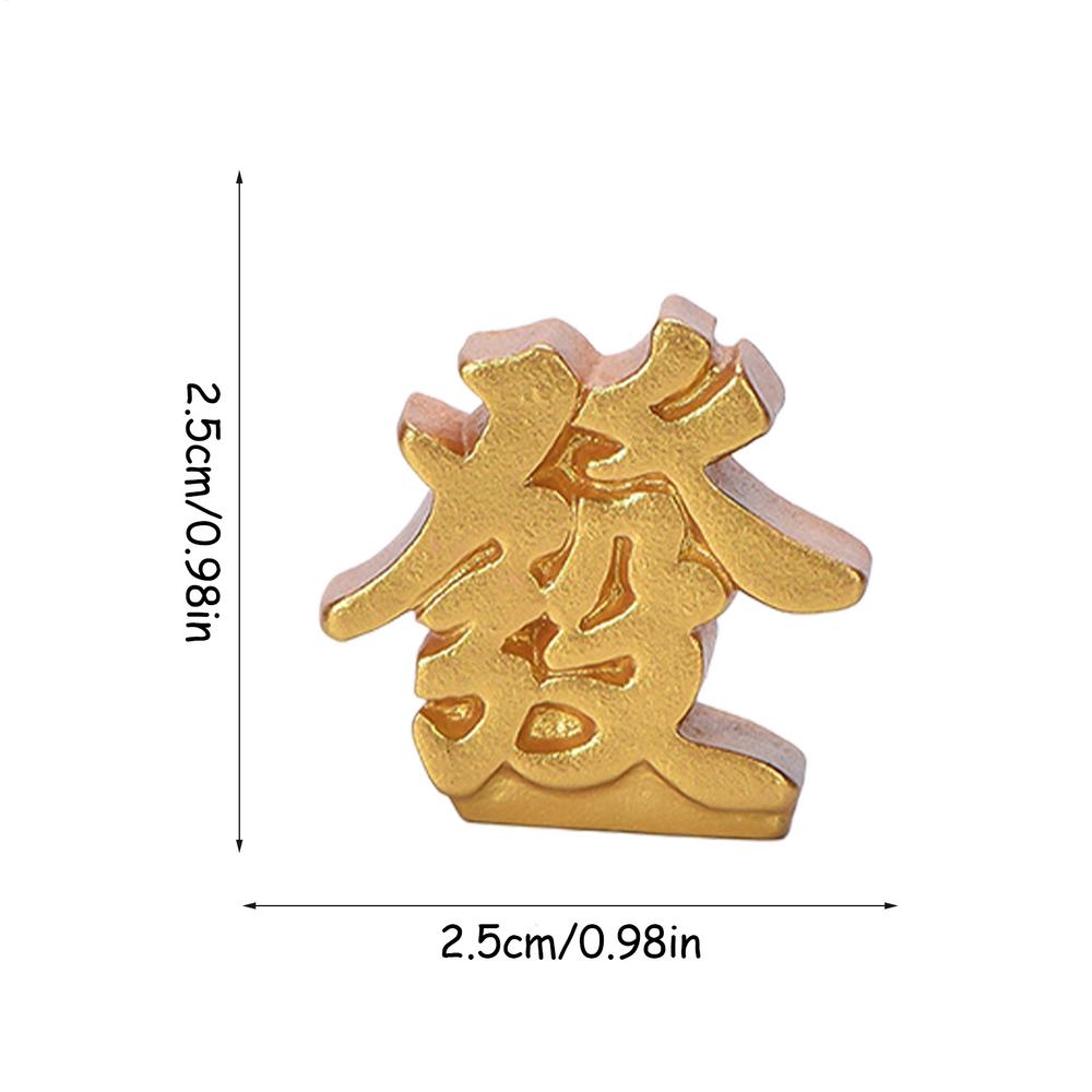 

Chinese New Year Decorations Lucky Statue with Chinese Blessings Holiday Home Decor Figurine Miniature Landscape Resin Ornaments