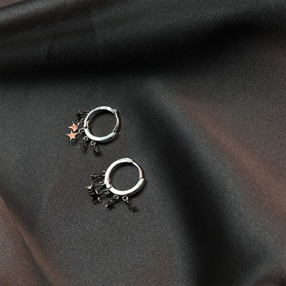 Temperament Pentagram Tassel Earrings Light Luxury Star Earrings Simple Small Ear Stud  Wedding