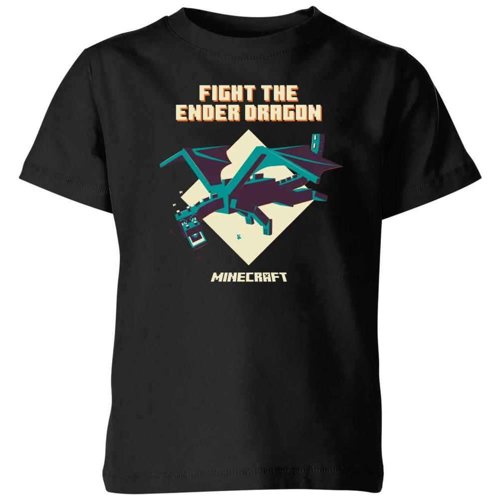 Minecraft Ender Dragon Kids T-Shirt - Black - 3-4 Years 130