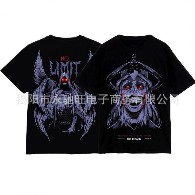 Punk Y2k Short Sleeve T-Shirt Teens Loose Fit Casual Top With Print