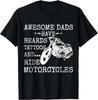 Funny Beard Shirt Awesome Dad Beard Tattoos and Motorcycles Gift Unisex T-Shirt