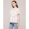 Butterfly Print Shirring Blouse Zdr6262080