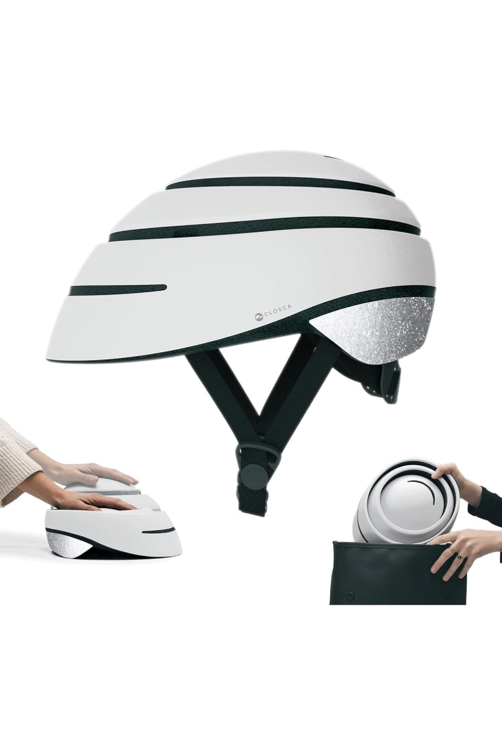 

CLOSCA LOOP REFLECTIVE Велосипедный шлем для стильных инструкций Размер Взрослый, Складной, Портативный, Легкий, Унисекс, [Включен японский] (Светоотражающий