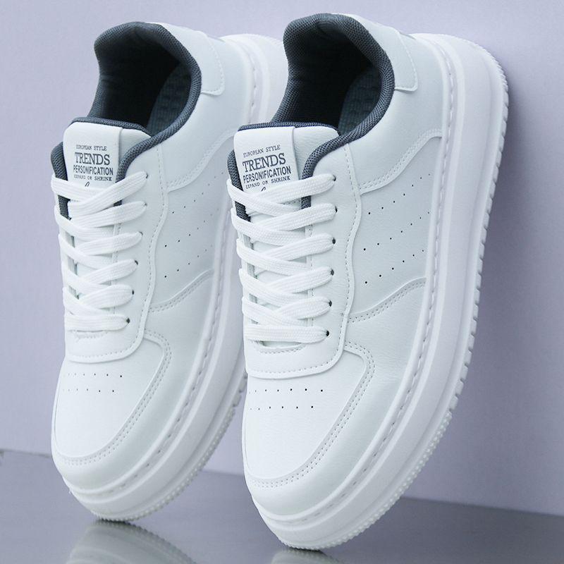 

Men s Non-Slip White Sneakers - Anti-Odor, Waterproof, Versatile Sports Shoes for Spring and Autumn. 38 Standard