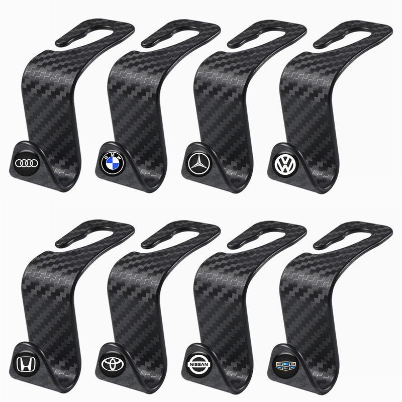 Car Seat Hidden Hooks with Carbon Fiber Texture