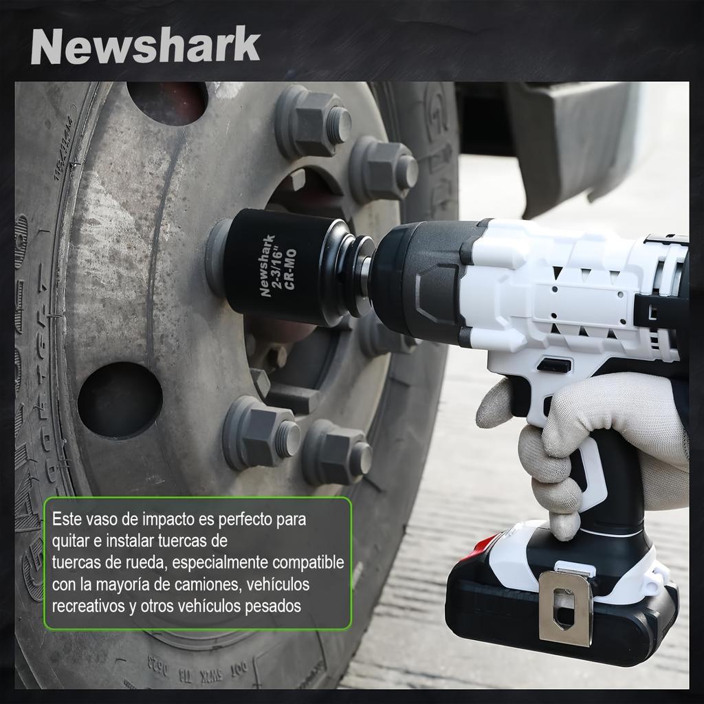 8PCS Jumbo 3/4inch Impact Socket Set, 3/4inch Drive, SAE Standard Sizes 2-1/16 Inch to 2-1/2 Inch,Chrome-Moly Cr-Mo Steel