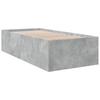VidaXL Cadre de lit gris béton 75x190 cm bois d'ingénierie, meuble de chambre à coucher, sommier, lit à panneaux, lit, lit 3280982