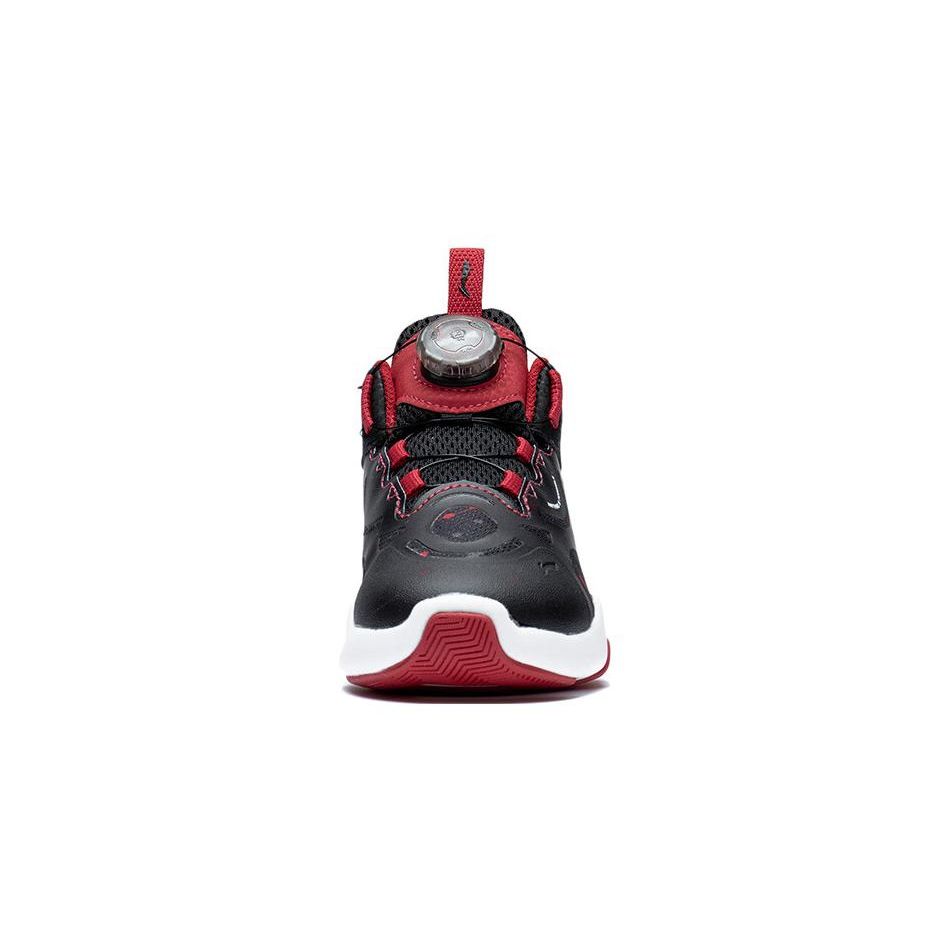 Li Ning Game Day Non-Slip Wear-Resistant Breathable Sports Casual Shoes Kids Sneakers Black Red YKNT006-3