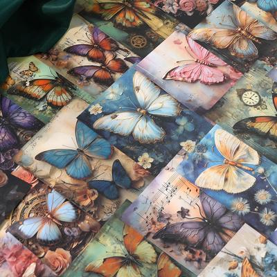 Ancient Forest Butterfly Print Journal Decoration Paper Series - 4 Styles