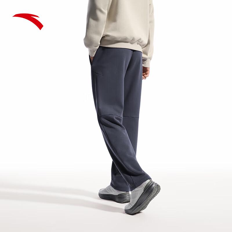 Anta Men's Winter Fleece Lined Knit Straight Leg Sweatpants